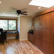 Office with closed Murphy bed