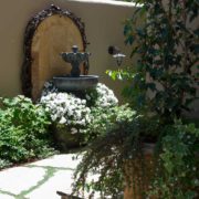 Fountain in a Spanish-inspired patio