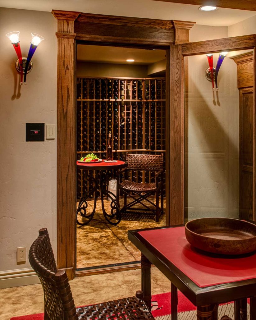 Wine cellar with seating