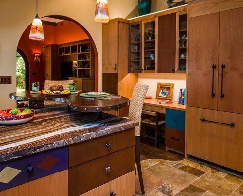 A Palo Alto kitchen full of color, texture, and creativity.