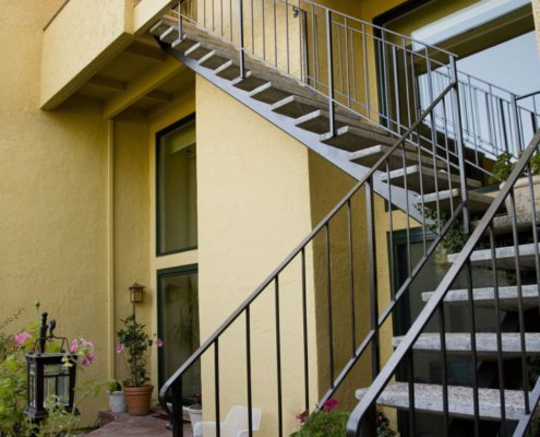 stairs at front entrance of house