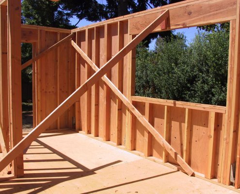 Wooden frame construction