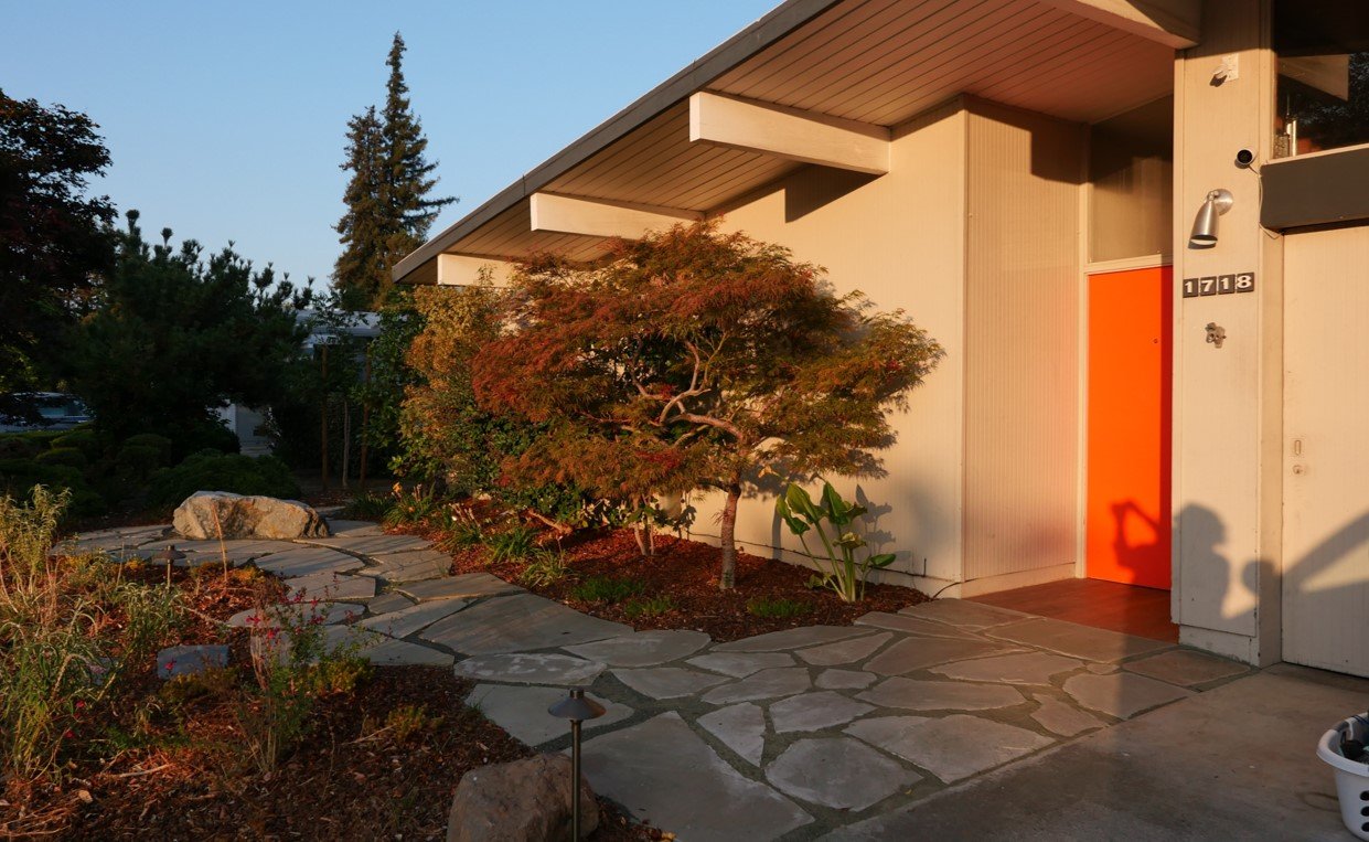 front door of Eichler home