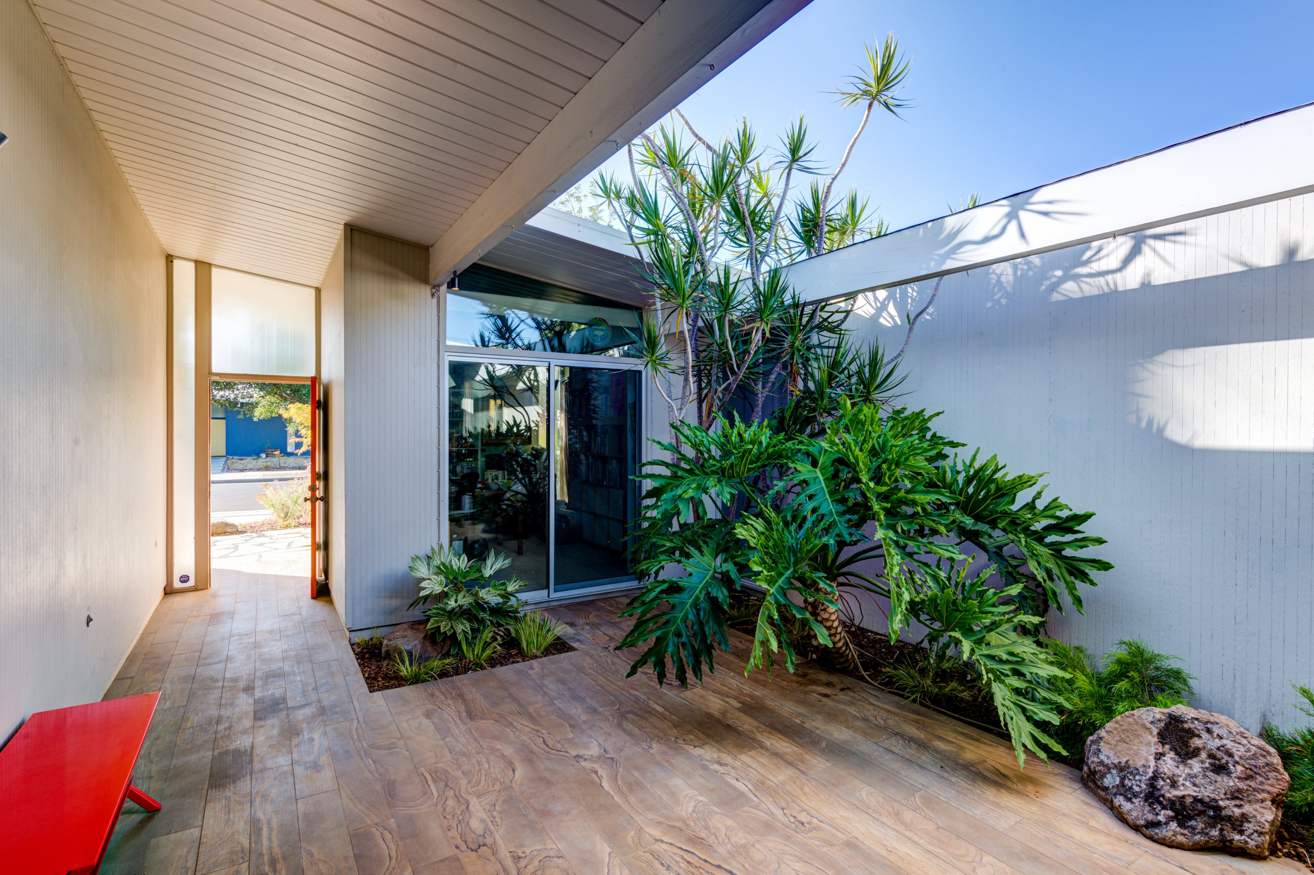 mid-century modern entryway